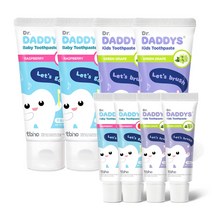 닥터데디스 어린이치약 무불소 /유아저불소 베이비 첫치약 키즈 치약 60g x 4개+미니치약 4개, 베이비 치약(무불소) 4개+미니치약