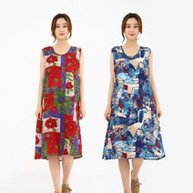 인견원피스 인견옷 인견원피스잠옷 민소매 원피스