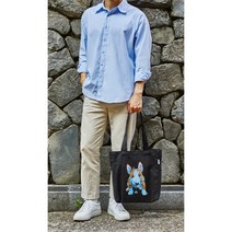 크렌쿨 남성 여성 검정 에코백 숄더백 데일리백 캔버스백 토트백