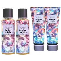 빅토리아시크릿 한정판 Sugar High 미스트 2개x250ml+로션 2개x236ml, 4개
