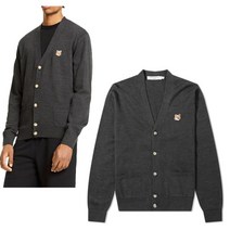 메종키츠네 21FW 남여공용 폭스헤드패치 가디건 GU00542KT1036_H190