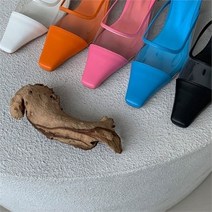 셀러허브 패션 [오노마] ONM 블로퍼힐 PVC 슬리퍼구두 스틸레토뮬 여름신발