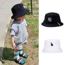 [국내매장품]MLB키즈 버킷햇 벙거지 블랙 아이보리 5-13세용 7AHT0611N 72CPHE111