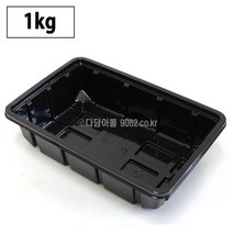 정육포장 포장용기 1k PET 검정 10개