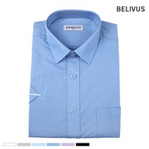 빌리버스 남성 반팔 와이 셔츠 BSV001 카라 일반핏 무지 남방