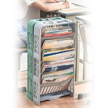매거진랙 선반 정리 서류함 책진열대 장 신문거치대 책상 틈새수납장 사이드 책꽂이수납장 잡지거치대, 사이드책꽂이_그레이