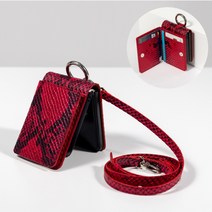 본아띠 아토 천연소가죽 아나콘다 뱀 카드 수납 지갑 갤럭시 Z플립 케이스