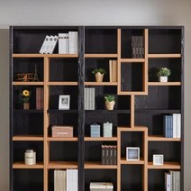 슬림책장 서재장 틈새책꽂이 H6262 세트 7colors 거실 공간분리 수납함, 블랙화이트