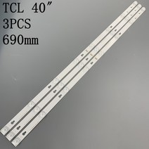 6 pcs led 백 스트립 도시바 l40f3301b 40a730u 40l2600 l40d2900f tcl f40s5916 40s305 tot40d2900 v8, 없음