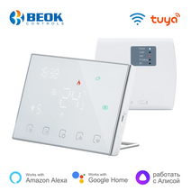 스마트 온도 제어 시스템 beok tuya smart wifi thermostat 무선 컨트롤러 gas Boiler floor heating room regulator for, 16a 및 3a