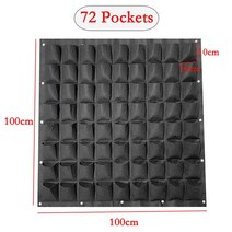 수태지지대 식물재배기 줄기유인망 수태검은 식물 성장 가방 딸기 꽃 패브릭 수직 정원 거실 냄비 벽 교수, 12 Black 72 pockets