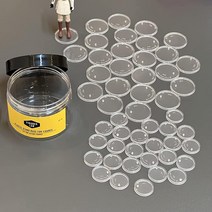FIGURESLAB 50피스 믹스 25mm 및 37.5mm 라운드 플라스틱 액션 피규어 디스플레이 스탠드 베이스 9.5cm(3.75인치) 모던 스타워즈 / 모던 도복 조 / 마블