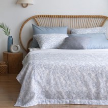 [파르페 바이 알레르망] 에펠 린넨텐셀 2겹 여름이불 Q (블루)