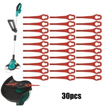 Aldi Ferrex FAR 20-1 20V/40V 무선 잔디 스트리머 가든 도구 액세서리 용 10 Pcs 95mm 모어 블레이드 플라스틱, 02 Size 2 Red