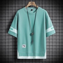 반팔 패션 화이트 블랙 티셔츠 스트리트 웨어 힙합 오버 사이즈 탑 옷