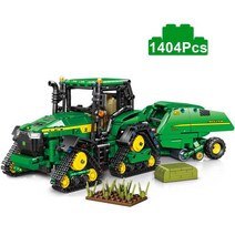 농업용 부품 기계 하이테크 1404Pcs 기계 농장 농업 트랙터 자동차 모델 빌딩 블록 도시 공학 차량 벽돌 장, 01 1404Pcs No Box