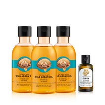 더바디샵 샤워젤 와일드 아르간 250ml x 3p + 진저 샴푸 60ml, 1세트
