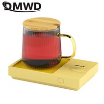 DMWD-전기 핫 플레이트 온도 조절기 휴대용 컵받침 우유 차 온수기 커피 난방 컵 패드 뮤직 박스 220V, [02] Blue