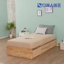 디에스에프 메이 무헤드 원목 서랍 형 슈퍼싱글 침대프레임 B1343, 내추럴