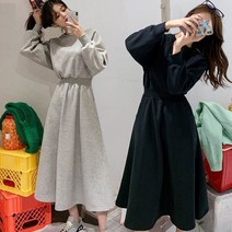 가을 허리쏙 원피스 원피스 일상 캠퍼스룩 긴팔