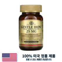 솔가 젠틀 아이론 25MG 철분 25mg 90정 x 1개, 1팩