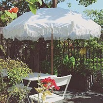 야외 삼쇠파라솔 신호등 테라네이션파라솔 하프파라솔 2m 야외 정원 틸트 화이트 술 디자인 조정 가능 비치 정원 테라스 야외 비치