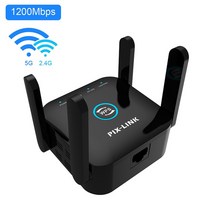 pix-link 5g wifi 리피터 wi fi 증폭기 5ghz 장거리 익스텐더 1200m 무선 부스터 홈 wi-fi 인터넷 신호 지출, 협력사, 우리 플러그, 블랙 2.4g 5g