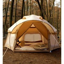 돔형 텐트 대형 글램핑 장박 5-8인, (캠핑 패키지) 카키