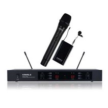KANALS 카날스 BK-8200 2채널 무선마이크 공연용 행사용 교회용 보컬용 강의용 마이크 2개, 핀마이크+핀마이크