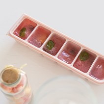퍼기 이중밀폐 실리콘 이유식큐브 보관 용기 2P, 2개, 파스텔핑크