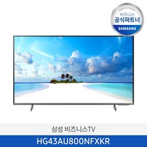 삼성 43인치 4K UHD 스마트 비즈니스 TV HG43AU800NFXKR 사이니지 1등급 호텔 티비 스탠드형/, 벽걸이형(옵션선택_삼성무료설치)