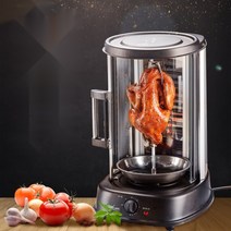 회전식 전기통닭구이기계 자동회전 전기구이기계 가정용 상업용 바베큐 치킨 오리로스오븐, 은색 대형 회전식 그릴 5개세트