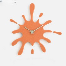 물감 디자인 벽시계 거실 인테리어 고급 예쁜 벽걸이, 19인치 검은색