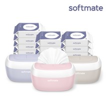 [순둥이] 소프트메이트 원스텝 케이스+리필형 72매 10팩, 구성:케이스(베이지그레이)+리필형 물티슈 10팩(72매)