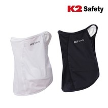 K2 Safety 하이크 넥 스카프 얼굴 햇빛가리개 자외선차단 귀걸이형, 화이트