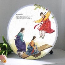 [천삼백케이] [꾸밈] nb565-LED액자25R한국전통놀이, 타입2 널뛰기