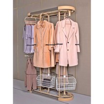 회전행거 드레스룸 시스템 이중 행거 공간활용행거, 걸이458회전옷걸이4극