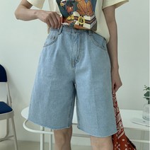 겟잇미 드트 컷팅 베이직 데일리 5부 데님팬츠