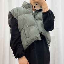오버핏 패딩조끼