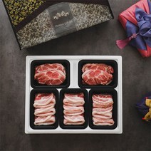 자연맛남 [자연맛남] 강원도 1등급 한돈 선물세트 5구 2호 2.5kg(삼겹살/목살), 1