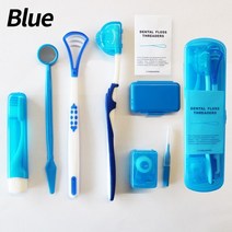 치열 교정 구강 관리 청소 교정기 치아 키트 접이식 치과 거울 치간 브러시 청소 E8 개 이상, 1.Blue
