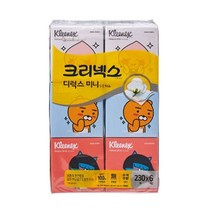 1박스(6 각티슈 카카오 디럭스 230매 미니 크리넥스, 1개, 상세페이지 참조