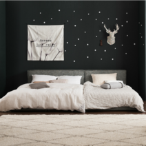 리바트 뉴 탐 패밀리침대 프레임 쿠션Q+SS, 베이지