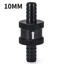 6 크기 4MM / 6MM / 8MM / 10MM / 12MM / 16MM 비 반환 편도 연료 체크 밸브 알루미늄 합금 가솔린 디젤, 10MM 블랙