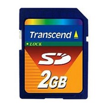 Transcend SD 메모리카드 2GB/TS2GSDC/Lock 기능으로 데이터를 안전하게 보존/최대 읽기속도 11MB/s 최대 쓰기속도 2MB/s