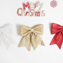 글리터리본 30cm 트리 크리스마스 리본 장식 TRMBLS, 골드