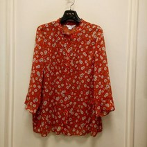 이헌영 [이헌영]21BS5032B1-OR 여름 라운드넥 넥프릴 쉬폰블라우스 레드오렌지-울산점