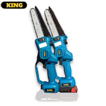 킹 충전 미니 체인톱 8인치 한손톱 충전용 전기톱 나무자르기 18V 마끼다 배터리 호환