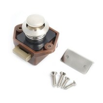 10PCS 직경 20MM 캠핑카 푸시 잠금 캠핑 자동차 RV 캐러밴 보트 캐비닛 서랍 래치 버튼 장치 가구 하드웨어, 01 Brown_01 CHINA
