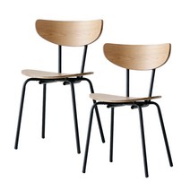 마켓비 GYOSIL 튼튼한 인테리어 카페 빈티지체어 식탁의자 타원형, 다크브라운2개